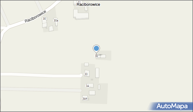 Raciborowice, Raciborowice, 32, mapa Raciborowice