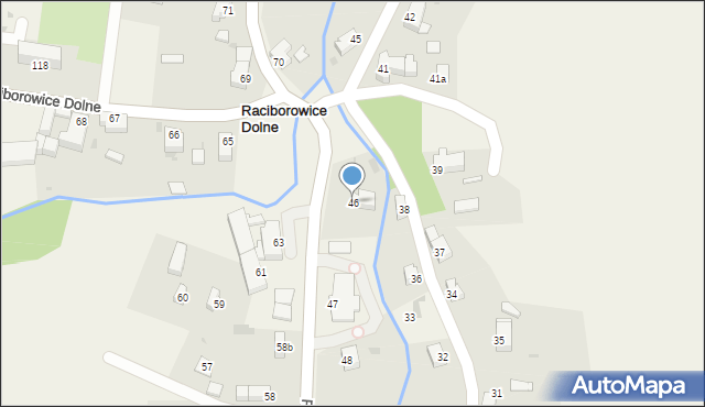 Raciborowice Dolne, Raciborowice Dolne, 46, mapa Raciborowice Dolne