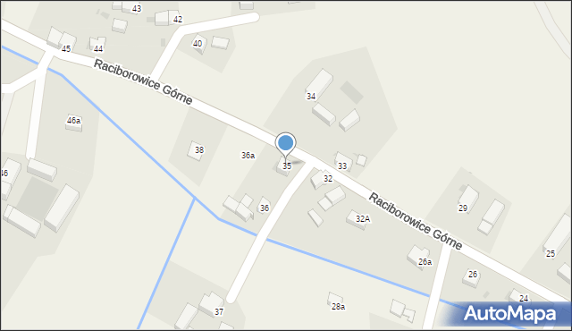 Raciborowice Górne, Raciborowice Górne, 35, mapa Raciborowice Górne