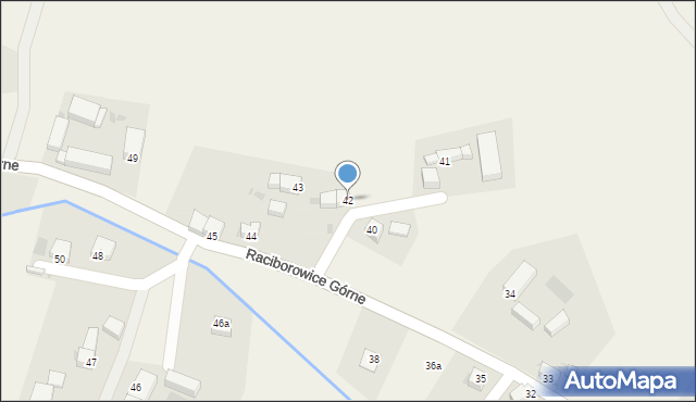 Raciborowice Górne, Raciborowice Górne, 42, mapa Raciborowice Górne