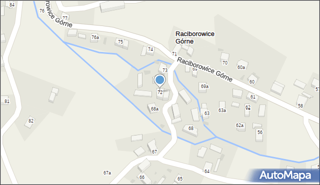 Raciborowice Górne, Raciborowice Górne, 72, mapa Raciborowice Górne