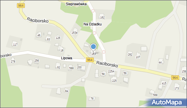 Raciborsko, Raciborsko, 163, mapa Raciborsko