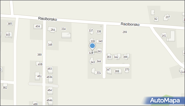 Raciborsko, Raciborsko, 329, mapa Raciborsko