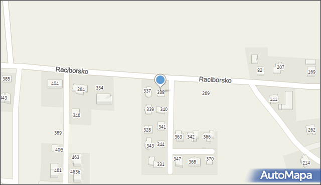 Raciborsko, Raciborsko, 338, mapa Raciborsko