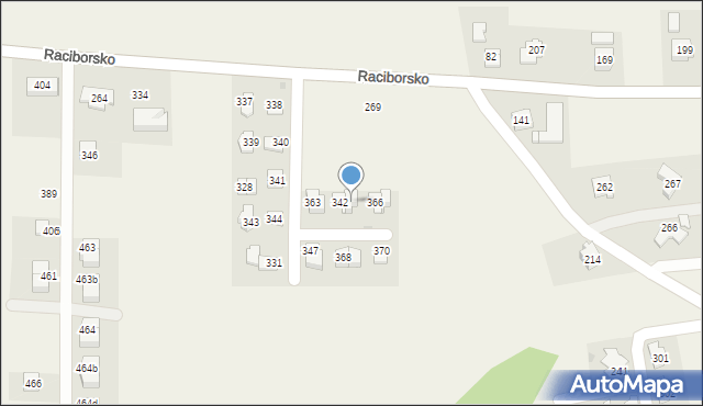 Raciborsko, Raciborsko, 365, mapa Raciborsko