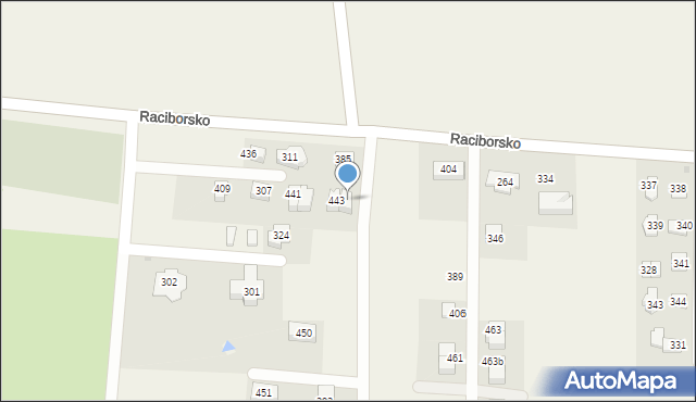 Raciborsko, Raciborsko, 444, mapa Raciborsko