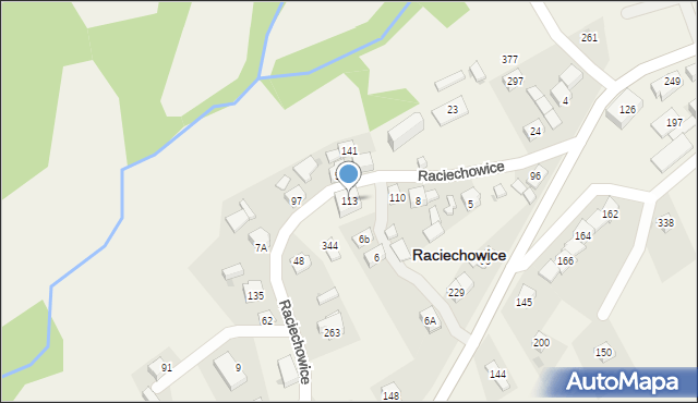 Raciechowice, Raciechowice, 113, mapa Raciechowice