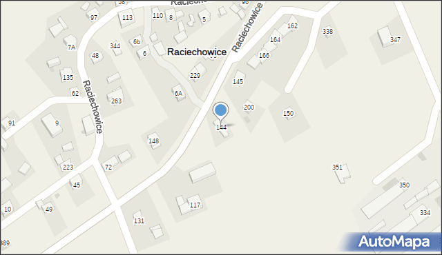 Raciechowice, Raciechowice, 144, mapa Raciechowice
