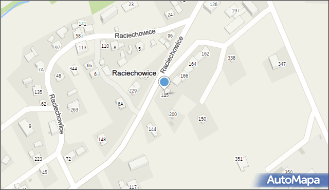 Raciechowice, Raciechowice, 145, mapa Raciechowice