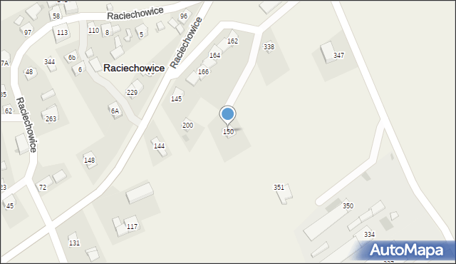 Raciechowice, Raciechowice, 150, mapa Raciechowice