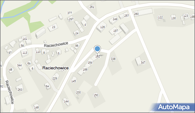 Raciechowice, Raciechowice, 162, mapa Raciechowice