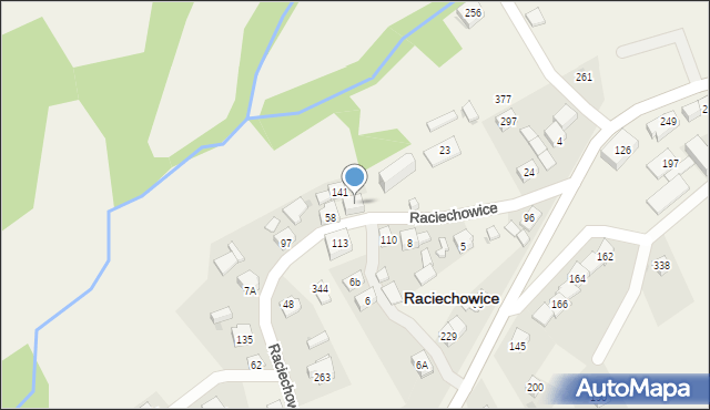 Raciechowice, Raciechowice, 258, mapa Raciechowice