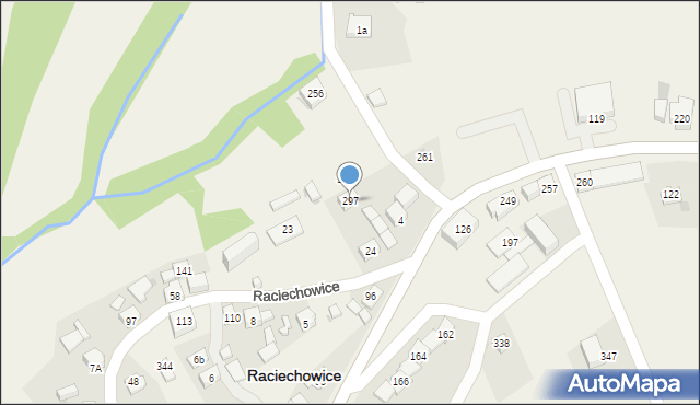 Raciechowice, Raciechowice, 297, mapa Raciechowice