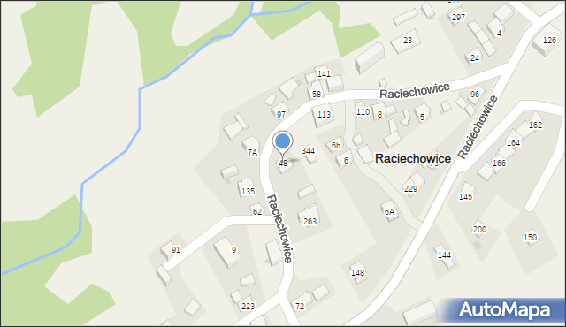Raciechowice, Raciechowice, 48, mapa Raciechowice