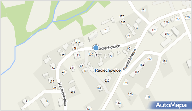Raciechowice, Raciechowice, 8, mapa Raciechowice