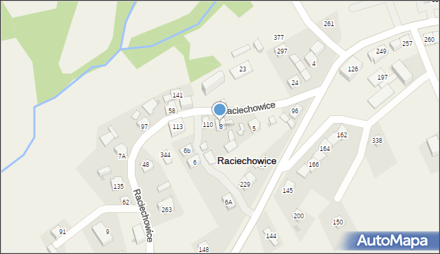 Raciechowice, Raciechowice, 8, mapa Raciechowice