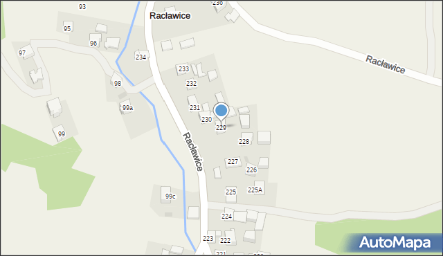 Racławice, Racławice, 229, mapa Racławice