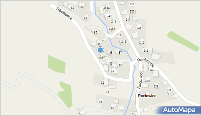 Racławice, Racławice, 90a, mapa Racławice