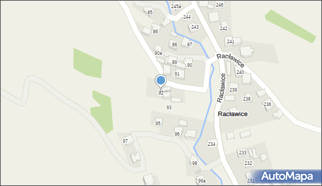 Racławice, Racławice, 92, mapa Racławice