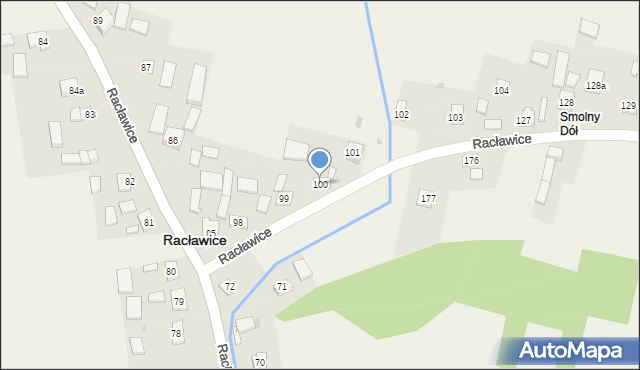 Racławice, Racławice, 100, mapa Racławice