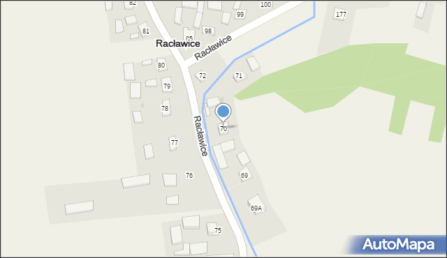 Racławice, Racławice, 70, mapa Racławice