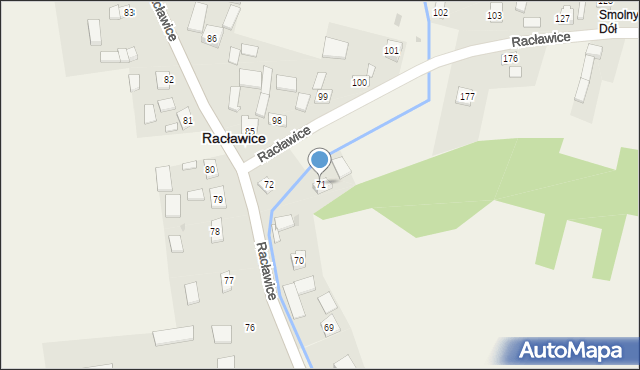 Racławice, Racławice, 71, mapa Racławice