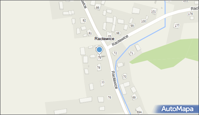 Racławice, Racławice, 79, mapa Racławice