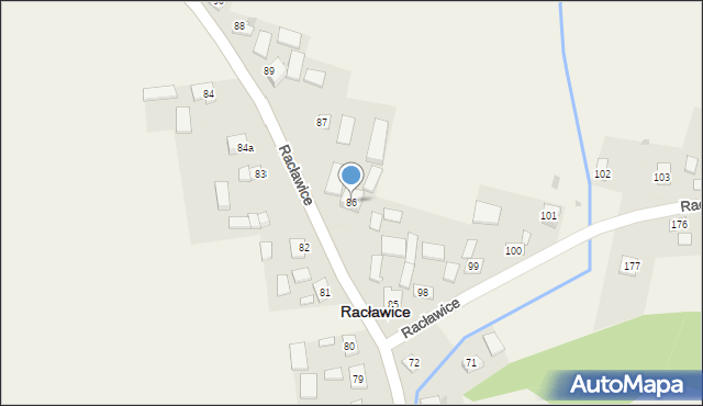 Racławice, Racławice, 86, mapa Racławice