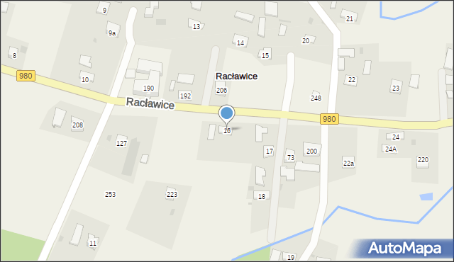 Racławice, Racławice, 16, mapa Racławice