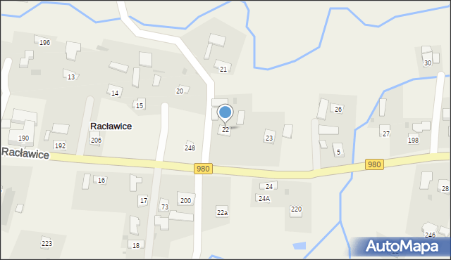 Racławice, Racławice, 22, mapa Racławice