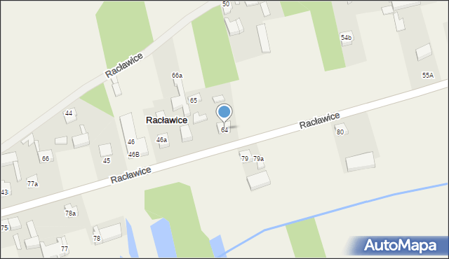 Racławice, Racławice, 64, mapa Racławice