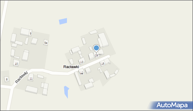 Racławki, Racławki, 14, mapa Racławki