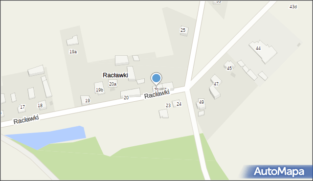 Racławki, Racławki, 21, mapa Racławki