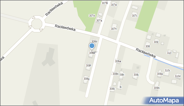 Racławówka, Racławówka, 308e, mapa Racławówka