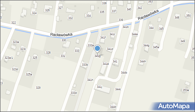 Racławówka, Racławówka, 341g, mapa Racławówka