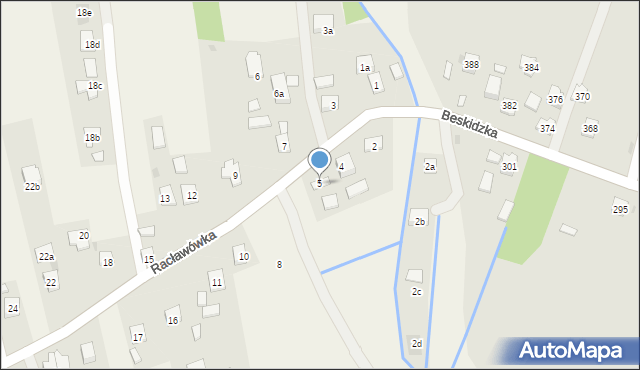 Racławówka, Racławówka, 5, mapa Racławówka