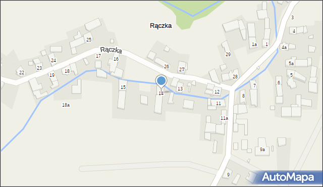 Rączka, Rączka, 14, mapa Rączka