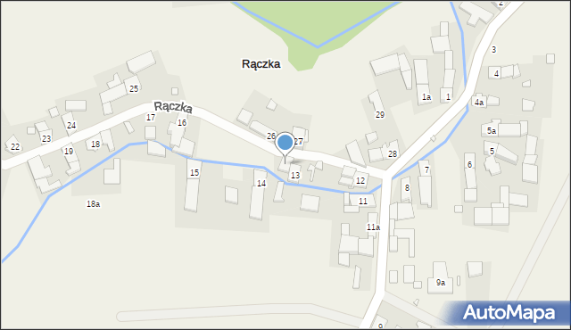 Rączka, Rączka, 14a, mapa Rączka