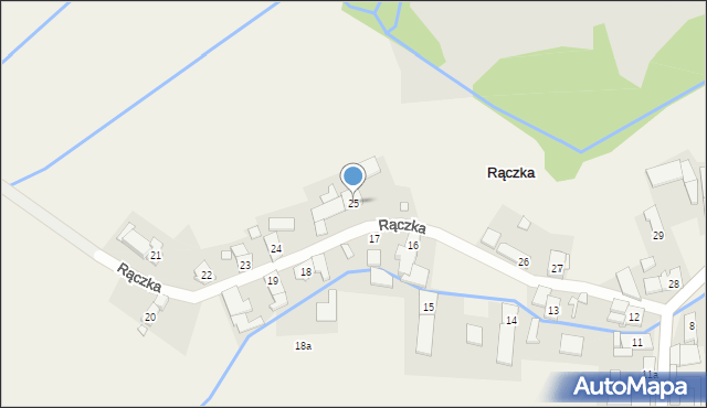 Rączka, Rączka, 25, mapa Rączka