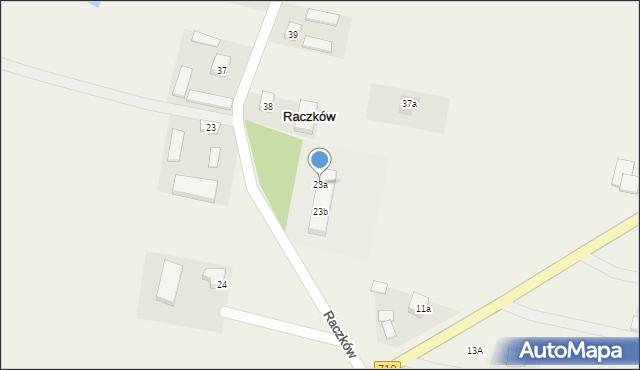 Raczków, Raczków, 23a, mapa Raczków