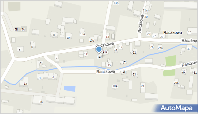 Raczkowa, Raczkowa, 14, mapa Raczkowa