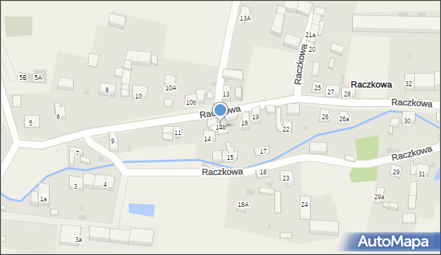 Raczkowa, Raczkowa, 14b, mapa Raczkowa