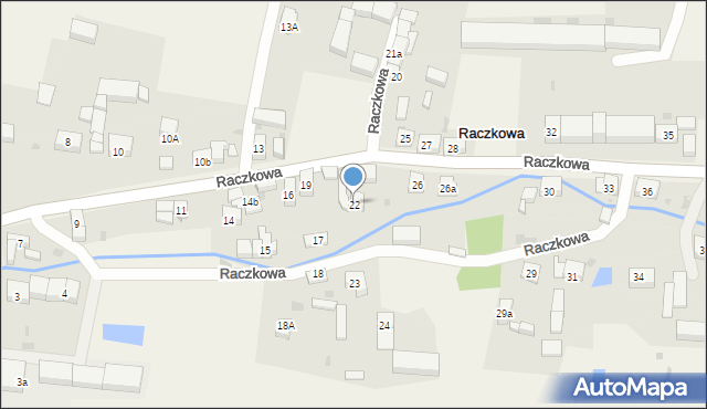 Raczkowa, Raczkowa, 22, mapa Raczkowa