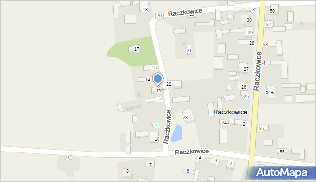 Raczkowice, Raczkowice, 13, mapa Raczkowice