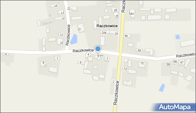 Raczkowice, Raczkowice, 3, mapa Raczkowice