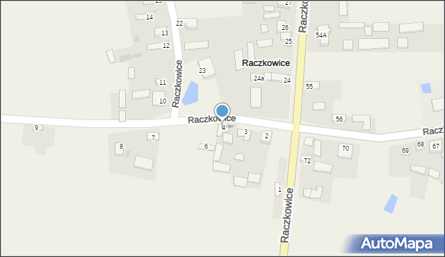 Raczkowice, Raczkowice, 4, mapa Raczkowice