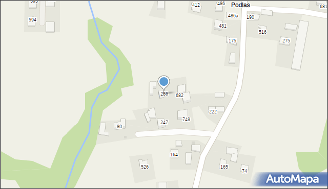 Rączna, Rączna, 286, mapa Rączna