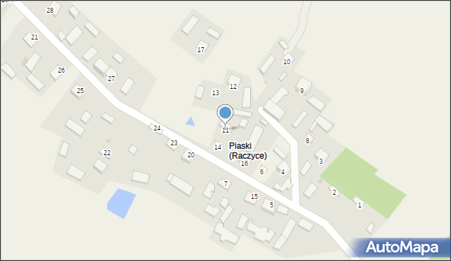 Raczyce, Raczyce, 11, mapa Raczyce