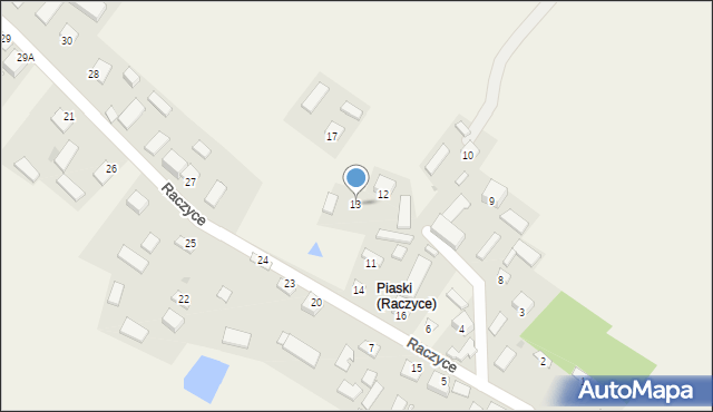 Raczyce, Raczyce, 13, mapa Raczyce