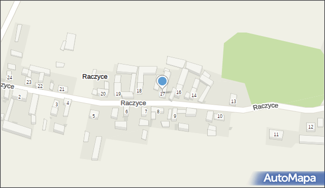 Raczyce, Raczyce, 17, mapa Raczyce